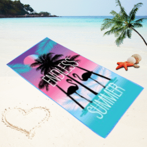 Toallon playero estampado 100% algodon LOVE & HOME