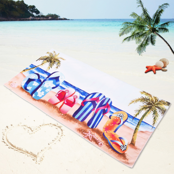 Toallon playero estampado 100% algodon LOVE & HOME - Image 2