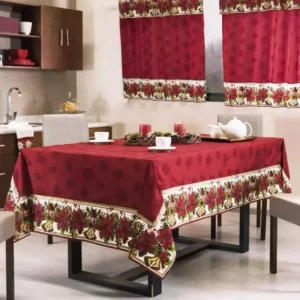 Set de cocina cortina estampada + mantel estampado