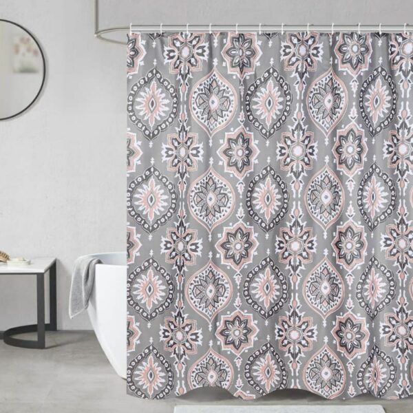 Cortina De Baño Teflon Estampada Con Ganchos - Image 7