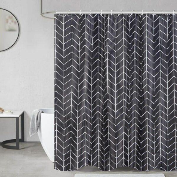 Cortina De Baño Teflon Estampada Con Ganchos - Image 15