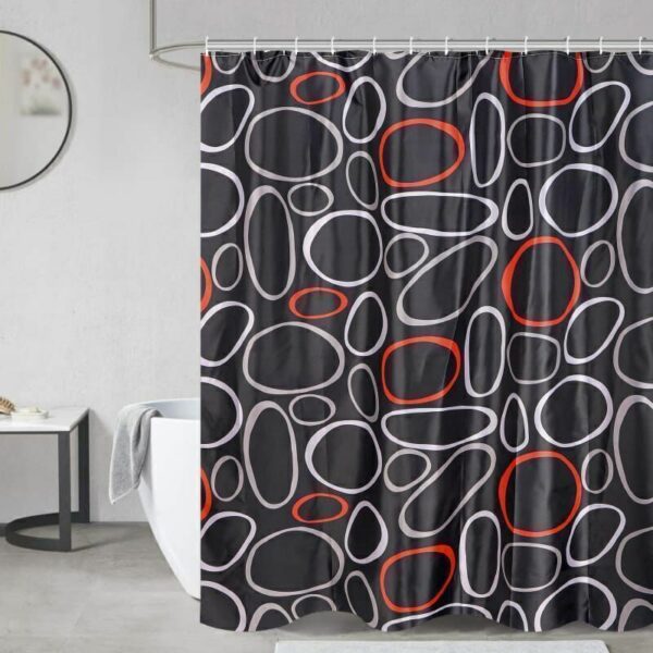 Cortina De Baño Teflon Estampada Con Ganchos - Image 12