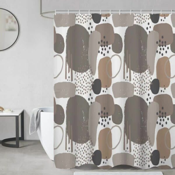 Cortina De Baño Teflon Estampada Con Ganchos - Image 26