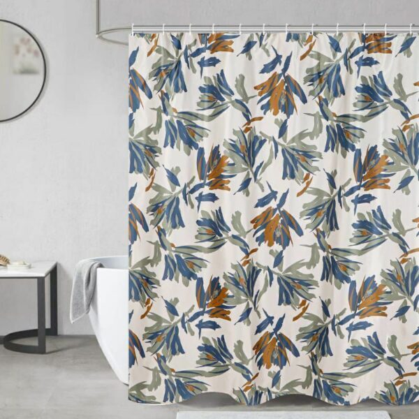 Cortina De Baño Teflon Estampada Con Ganchos - Image 25
