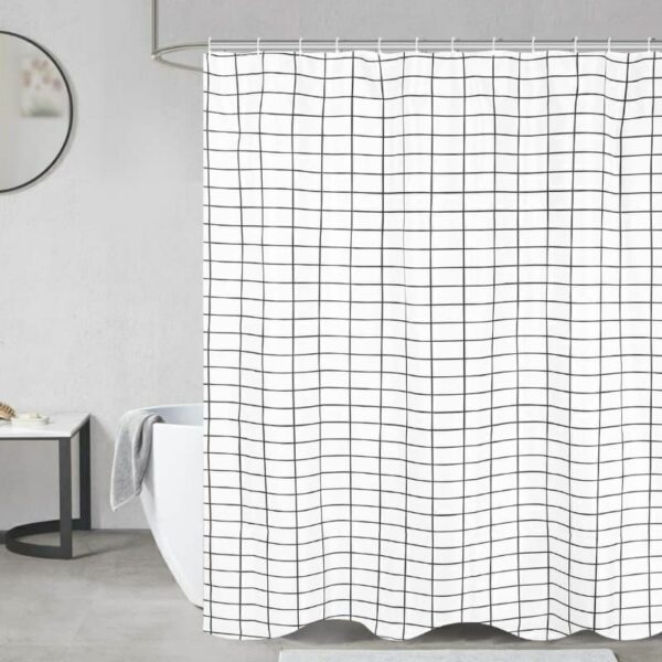 Cortina De Baño Teflon Estampada Con Ganchos - Image 23