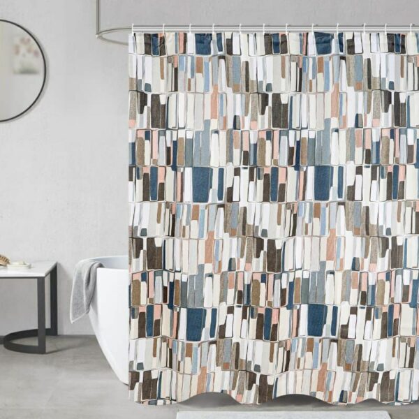 Cortina De Baño Teflon Estampada Con Ganchos - Image 22