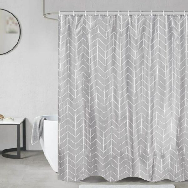 Cortina De Baño Teflon Estampada Con Ganchos - Image 5