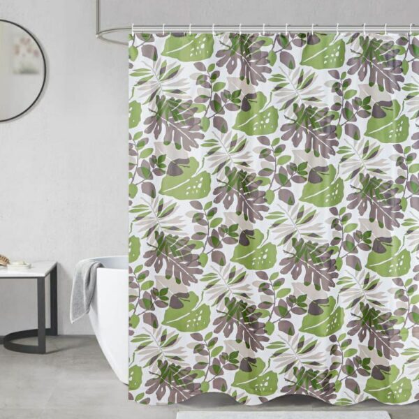 Cortina De Baño Teflon Estampada Con Ganchos - Image 18